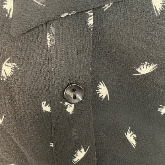 ModCloth Black Dandelion Maxi Dress Bow Detail Tie Neck Sheer Flutter Sleeve XS - Picture 12 of 15